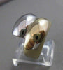 ANTIQUE FANCY 17MM WIDE 14KT WHITE YELLOW GOLD LOVE COCKTAIL RING BAND #19270