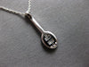 .25CT DIAMOND 14KT WHITE GOLD 3D ROUND & BAGUETTE OVAL TENNIS RACKET FUN PENDANT