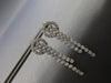 LARGE 1.80CT DIAMOND 14KT WHITE GOLD 3D TWO ROW CIRCULAR HANGING EARRINGS #27944