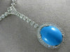 ANTIQUE 5.80CT DIAMOND & AAA TURQUOISE 14K WHITE GOLD HALO ETOILE NECKLACE 21870