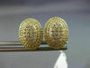 LARGE .83CT DIAMOND 14K YELLOW GOLD 3D CLUSTER DOUBLE HALO CLIP ON POST EARRINGS