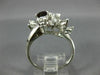 ESTATE LARGE 4.85CT DIAMOND & AAA RUBY PLATINUM CLUSTER FLOWER ANNIVERSARY RING