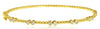 .25CT DIAMOND 14KT YELLOW GOLD BEZEL BEADED SEMI ETERNITY CUFF BANGLE BRACELET