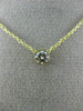 ESTATE .30CT DIAMOND 14KT YELLOW GOLD CLASSIC 3D SOLITAIRE BEZEL PENDANT #8931
