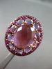 EXTRA LARGE 17.02CT AAA AMETHYST & PINK SAPPHIRE 14K ROSE & BLACK GOLD OVAL RING