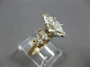 LARGE 1.70CT DIAMOND 14KT YELLOW GOLD MARQUISE GRADUATING ENGAGEMENT RING #27988