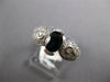 1.50CT DIAMOND & AAA SAPPHIRE 14KT WHITE GOLD OVAL SEMI BEZEL DOUBLE STONE RING