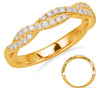 ESTATE .31CT DIAMOND 14K YELLOW GOLD CLASSIC CRISS CROSS ROPE INFINITY LOVE RING