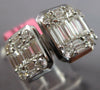 LARGE 2.33CT DIAMOND 18K WHITE GOLD 3D ROUND & BAGUETTE CLUSTER ANNIVERSARY RING