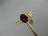 1.40CT ROUND DIAMOND & OVAL RHODOLITE 14KT ROSE GOLD THREE STONE ENGAGEMENT RING