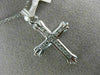 ESTATE .30CT ROUND DIAMOND 14KT WHITE GOLD CLASSIC CHANNEL CROSS PENDANT #23015