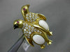 ANTIQUE LARGE .34CT DIAMOND & AAA RUBIES 18KT YELLOW GOLD 3D PENGUIN BROOCH PIN