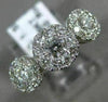 ESTATE WIDE 1.55CT ROUND DIAMOND 18K WHITE GOLD 3D PAST PRESENT FUTURE LOVE RING