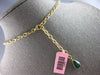 ESTATE LARGE & LONG .40CT DIAMOND & MULTI COLOR ENAMEL 14KT YELLOW GOLD NECKLACE