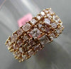 ESTATE WIDE 5.32CT WHITE & FANCY PINK DIAMOND 18KT ROSE GOLD 3D MULTI SHAPE RING