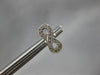ESTATE .18CT DIAMOND 14KT WHITE GOLD 3D INFINITY FUN STUD EARRINGS