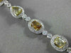 GIA WIDE 8.67CT WHITE & FANCY YELLOW DIAMOND 18KT 2 TONE GOLD 3D TENNIS BRACELET