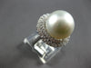 EXTRA LARGE 1.03CT DIAMOND & AAA SOUTH SEA PEARL 18KT WHITE GOLD ENGAGEMENT RING