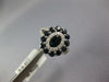 LARGE 2.47CT DIAMOND & AAA SAPPHIRE 14KT WHITE GOLD OVAL & ROUND FLOWER FUN RING