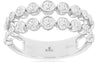 ESTATE .52CT DIAMOND 14KT WHITE GOLD ROUND 2 ROW SEMI ETERNITY ANNIVERSARY RING