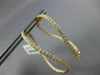 LARGE 2.15CT DIAMOND 18KT YELLOW GOLD 3D INSIDE OUT SWIRL HOOP HANGING EARRINGS