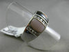ESTATE WIDE .51CT DIAMOND & AAA MOTHER OF PEARL 14KT WHITE GOLD 3D COCKTAIL RING