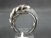 ESTATE LARGE 1.58CT DIAMOND 14KT WHITE GOLD 3D CLASSIC LOVE KNOT FUN RING