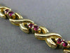 ANTIQUE WIDE 1.30 AAA RUBY 14K YELLOW GOLD 3D CLASSIC " X " LOVE BRACELET #22665