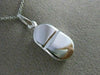 ESTATE .03 DIAMOND 14KT WHITE GOLD HANDCRAFTED BOW BABY GIRL SHOE PENDANT #21949