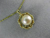 ANTIQUE AAA SOUTH SEA PEARL 14KT YELLOW GOLD 3D OPEN FILIGREE PENDANT #20535