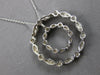 LARGE 1.25CT DIAMOND 14K WHITE GOLD CIRCLE OF LIFE FLORAL FLOATING PENDANT 27864
