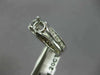 ESTATE LARGE .48CT DIAMOND 14K WHITE GOLD ROUND SEMI MOUNT ENGAGEMENT RING 11734