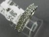 ESTATE .50CT DIAMOND 14KT WHITE GOLD 3D THREE ROW CLASSIC ROUND ANNIVERSARY RING