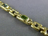ESTATE WIDE 5.0CT AAA OVAL MULTI GEM 14K YELLOW GOLD SQUARE LINK BRACELET #22711