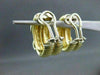 ESTATE 18KT 2 TONE .72CT X DESIGN HUGGIE CLIP ON DIAMOND EARRINGS STUNNING #1877