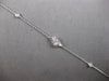ESTATE .20CT FLAME CUT & ROUND DIAMOND 18KT WHITE GOLD LEAF BY THE YARD BRACELET