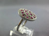 WIDE 1.28CT DIAMOND & AAA RUBY 14KT WHITE GOLD CIRCULAR OPEN FILIGREE FUN RING