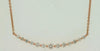 ESTATE .31CT DIAMOND 14KT ROSE GOLD 3D ROUND GRADUATING JOURNEY BAR NECKLACE