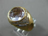 ESTATE 6.92CT DIAMOND & AAA AMETHSYT 18KT ROSE GOLD FLOWER SUNBURST RING
