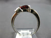 ESTATE 1.53CT DIAMOND & AAA GARNET 14KT WHITE GOLD 3D ROUND & TRILLION FUN RING
