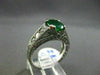 ESTATE 2.18CT DIAMOND & AAA COLOMBIAN EMERALD 14KT WHITE GOLD 3D ENGAGEMENT RING