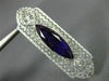 ANTIQUE LARGE 4.07CT DIAMOND & AMETHYST 14K WHITE GOLD FILIGREE PIN BROOCH 22118