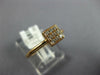 ESTATE .13CT DIAMOND 18KT ROSE GOLD 3D SQUARE PAVE BEZEL FRIENDSHIP LOVE RING