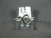 ESTATE .18CT DIAMOND 18K WHITE GOLD 3D SOLITAIRE OPEN HEART LOVE FUN RING #20423