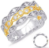 WIDE .66CT DIAMOND 14KT 2 TONE GOLD MULTI ROW INFINITY FILIGREE ANNIVERSARY RING