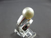 ESTATE LARGE AAA SOUTH SEA PEARL 18KT WHITE GOLD SOLITAIRE CRISS CROSS LOVE RING