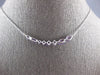ESTATE 1.4CT DIAMOND & AAA AMETHYST 14KT WHITE GOLD MULTI SHAPE FUN BAR NECKLACE