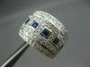 ESTATE LARGE 2.94CT DIAMOND & AAA SAPPHIRE 14KT WHITE GOLD RING SIMPLY STUNNING