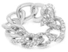 ESTATE .62CT DIAMOND 14KT WHITE GOLD 3D MULTI LINK FLEXIBLE LOVE KNOT FUN RING