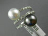WIDE .6CT DIAMOND & AAA SOUTH SEA TAHITIAN PEARL 18K WHITE GOLD CRISS CROSS RING